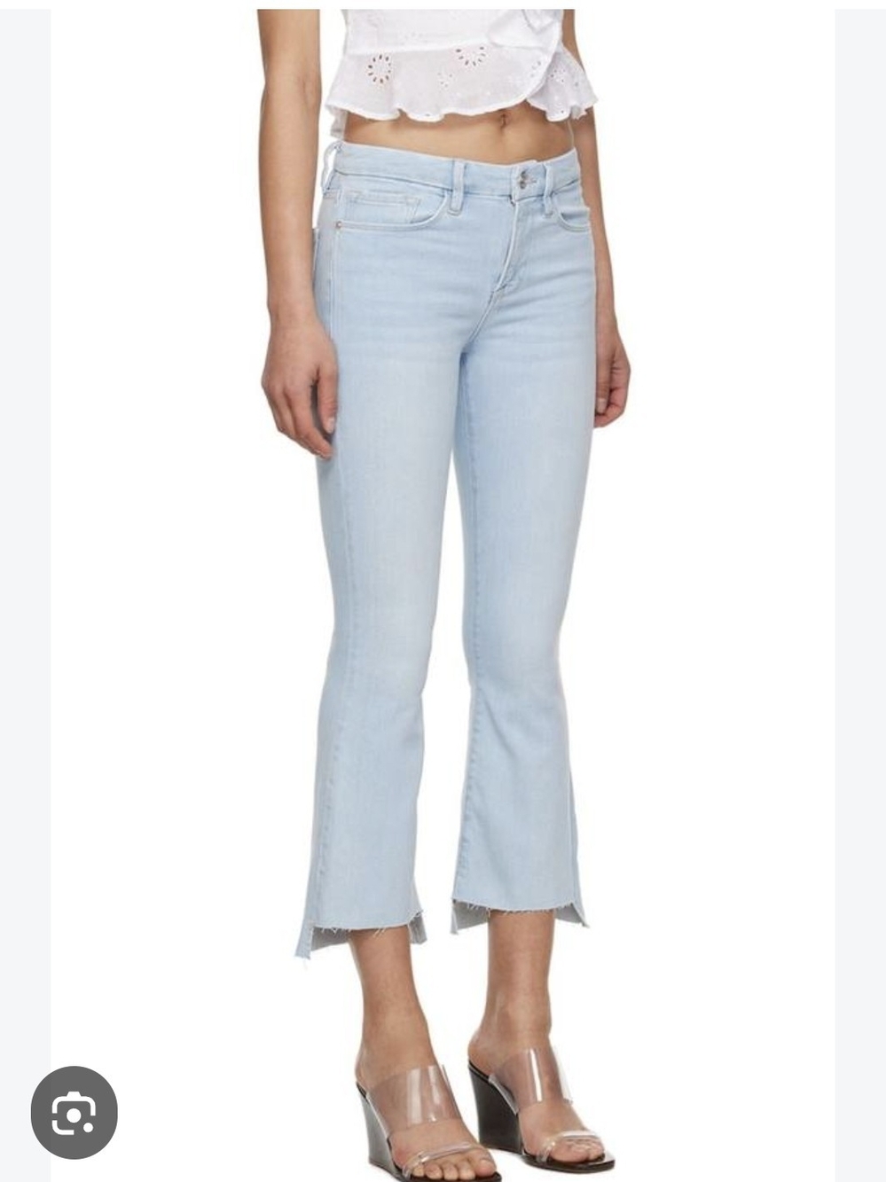 FRAME Le Crop Mini Boot Jeans Blue Waist 25